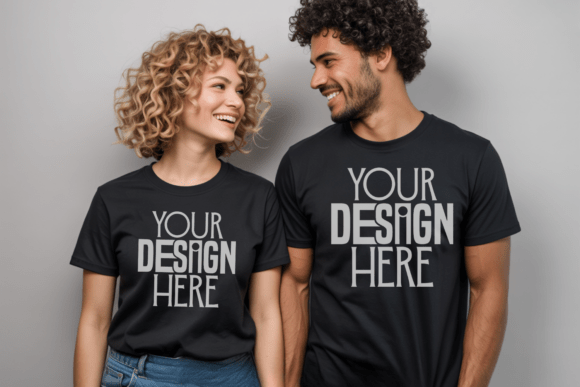 Download Couple Black Bella Canvas 3001 Tshirt Mo - Bella canvas 3001 tshirt Collection